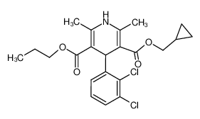 4-(2,3-Dichloro-phenyl)-2,6-dimethyl-1,4-dihydro-pyridine-3,5-dicarboxylic acid 3-cyclopropylmethyl ester 5-propyl ester CAS:96918-82-0 manufacturer & supplier