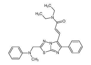 (E)-N,N-diethyl-3-(2-((methyl(phenyl)amino)methyl)-6-phenylimidazo[2,1-b][1,3,4]thiadiazol-5-yl)acrylamide CAS:97004-76-7 manufacturer & supplier