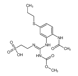 (Z)-2-((((2-acetamido-5-(propylthio)phenyl)amino)((methoxycarbonyl)amino)methylene)amino)ethane-1-sulfonic acid CAS:97056-35-4 manufacturer & supplier