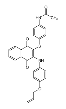 N-{4-[3-(4-Allyloxy-phenylamino)-1,4-dioxo-1,4-dihydro-naphthalen-2-ylsulfanyl]-phenyl}-acetamide CAS:97075-12-2 manufacturer & supplier