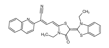 4-[3-ethyl-5-(3-ethyl-3H-benzothiazol-2-ylidene)-4-oxo-thiazolidin-2-ylidene]-2-quinolin-2-yl-but-2-enenitrile CAS:97075-14-4 manufacturer & supplier