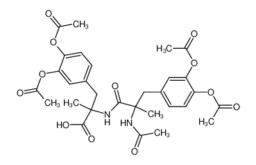 2-[2-Acetylamino-3-(3,4-diacetoxy-phenyl)-2-methyl-propionylamino]-3-(3,4-diacetoxy-phenyl)-2-methyl-propionic acid CAS:97076-42-1 manufacturer & supplier