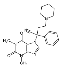 2-(1,3-dimethyl-2,6-dioxo-1,2,3,6-tetrahydro-purin-7-yl)-2-phenyl-4-piperidin-1-yl-butyronitrile CAS:97115-71-4 manufacturer & supplier