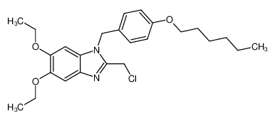 2-chloromethyl-5,6-diethoxy-1-(4-hexyloxy-benzyl)-1H-benzoimidazole CAS:97117-49-2 manufacturer & supplier