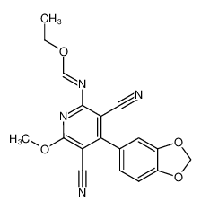 N-(4-Benzo[1,3]dioxol-5-yl-3,5-dicyano-6-methoxy-pyridin-2-yl)-formimidic acid ethyl ester CAS:97119-02-3 manufacturer & supplier