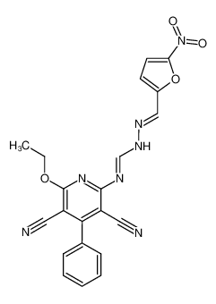 (E)-N'-(3,5-dicyano-6-ethoxy-4-phenylpyridin-2-yl)-N'-((E)-(5-nitrofuran-2-yl)methylene)formimidohydrazide CAS:97119-05-6 manufacturer & supplier