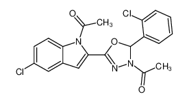 1-Acetyl-5-chlor-2-(3-acetyl-2-(2-chlorphenyl)-2,3-dihydro-1,3,4-oxadiazol-5-yl)-indol CAS:97132-73-5 manufacturer & supplier