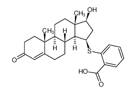 2-(((8R,9S,10R,13S,14S,15R,17S)-17-hydroxy-10,13-dimethyl-3-oxo-2,3,6,7,8,9,10,11,12,13,14,15,16,17-tetradecahydro-1H-cyclopenta[a]phenanthren-15-yl)thio)benzoic acid CAS:97143-30-1 manufacturer & supplier