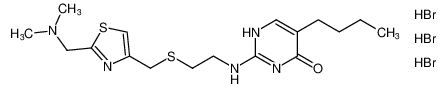 5-butyl-2-((2-(((2-((dimethylamino)methyl)thiazol-4-yl)methyl)thio)ethyl)amino)pyrimidin-4(1H)-one trihydrobromide CAS:97143-39-0 manufacturer & supplier