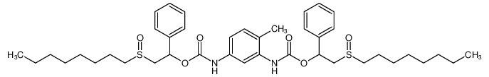 Carbamic acid, (4-methyl-1,3-phenylene)bis-,bis[2-(octylsulfinyl)-1-phenylethyl] ester CAS:97143-63-0 manufacturer & supplier