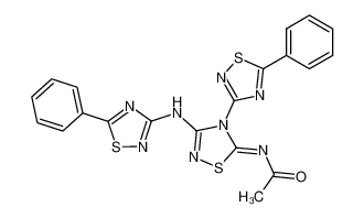 N-[5-Phenyl-3'-(5-phenyl-[1,2,4]thiadiazol-3-ylamino)-[3,4']bi[[1,2,4]thiadiazolyl]-(5'E)-ylidene]-acetamide CAS:97149-62-7 manufacturer & supplier