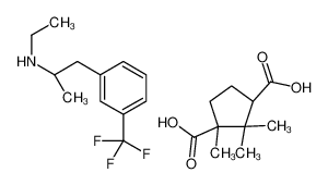 (2S)-N-ethyl-1-[3-(trifluoromethyl)phenyl]propan-2-amine,(1R,3S)-1,2,2-trimethylcyclopentane-1,3-dicarboxylic acid CAS:97158-54-8 manufacturer & supplier