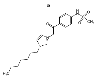 1-heptyl-3-[2-[4-[(methanesulfonyl)amino]phenyl]-2-oxoethyl]imidazolium bromide CAS:97163-28-5 manufacturer & supplier