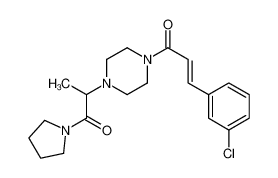 2-[4-[(E)-3-(3-chlorophenyl)prop-2-enoyl]piperazin-1-yl]-1-pyrrolidin-1-ylpropan-1-one CAS:97167-60-7 manufacturer & supplier