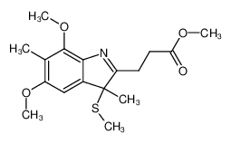 3-(5,7-Dimethoxy-3,6-dimethyl-3-methylsulfanyl-3H-indol-2-yl)-propionic acid methyl ester CAS:97182-77-9 manufacturer & supplier