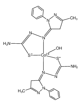 aquobis(2,4-dihydro-5-methyl-2-phenyl-3H-pyrazol-3-one thiosemicarbazonato)cobalt(II) CAS:97201-51-9 manufacturer & supplier