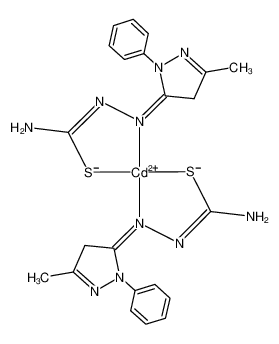 bis(2,4-dihydro-5-methyl-2-phenyl-3H-pyrazol-3-one thiosemicarbazonato)cadmium(II) CAS:97201-57-5 manufacturer & supplier