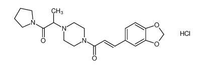 (E)-3-(benzo[d][1,3]dioxol-5-yl)-1-(4-(1-oxo-1-(pyrrolidin-1-yl)propan-2-yl)piperazin-1-yl)prop-2-en-1-one hydrochloride CAS:97233-13-1 manufacturer & supplier