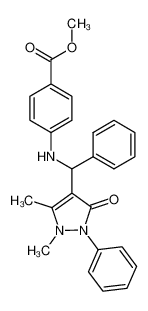 4-{[(1,5-dimethyl-3-oxo-2-phenyl-2,3-dihydro-1H-pyrazol-4-yl)-phenyl-methyl]-amino}-benzoic acid methyl ester CAS:97255-67-9 manufacturer & supplier