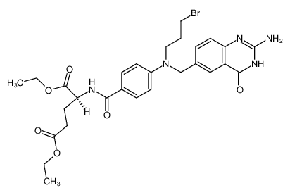 diethyl N-(4-(N-((2-amino-4-hydroxy-6-quinazolinyl)methyl)-N-(3-bromopropyl)amino)benzoyl)-L-glutamate CAS:97280-33-6 manufacturer & supplier