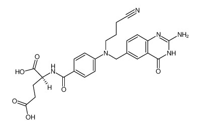 (S)-2-{4-[(2-Amino-4-oxo-3,4-dihydro-quinazolin-6-ylmethyl)-(3-cyano-propyl)-amino]-benzoylamino}-pentanedioic acid CAS:97280-38-1 manufacturer & supplier