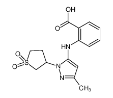 2-[2-(1,1-dioxo-tetrahydro-1λ6-thiophen-3-yl)-5-methyl-2H-pyrazol-3-ylamino]-benzoic acid CAS:97300-36-2 manufacturer & supplier