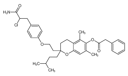 2-(2-(4-(3-amino-2-chloro-3-oxopropyl)phenoxy)ethyl)-2-isopentyl-5,7-dimethylchroman-6-yl 2-phenylacetate CAS:97322-86-6 manufacturer & supplier