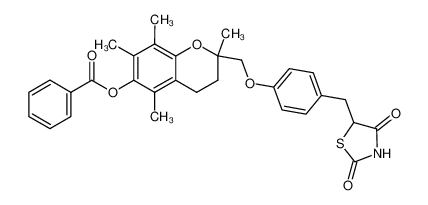 5-[4-(6-benzoyloxy-2,5,7,8-tetramethylchroman-2-ylmethoxy)benzyl]thiazolidine-2,4-dione CAS:97323-01-8 manufacturer & supplier