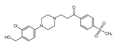 3-(4-(3-chloro-4-(hydroxymethyl)phenyl)piperazin-1-yl)-1-(4-(methylsulfonyl)phenyl)propan-1-one CAS:97324-07-7 manufacturer & supplier