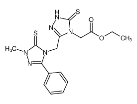 ethyl 2-(3-((1-methyl-3-phenyl-5-thioxo-1,5-dihydro-4H-1,2,4-triazol-4-yl)methyl)-5-thioxo-1,5-dihydro-4H-1,2,4-triazol-4-yl)acetate CAS:97332-51-9 manufacturer & supplier