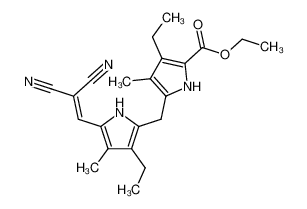 5-[5-(2,2-Dicyano-vinyl)-3-ethyl-4-methyl-1H-pyrrol-2-ylmethyl]-3-ethyl-4-methyl-1H-pyrrole-2-carboxylic acid ethyl ester CAS:97336-35-1 manufacturer & supplier