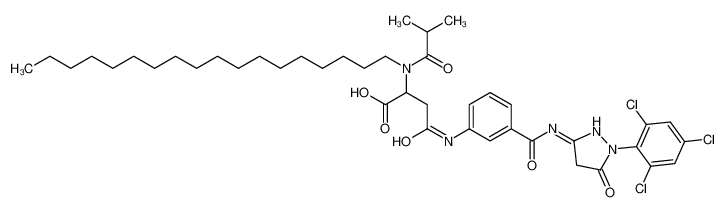 2-[2-methylpropanoyl(octadecyl)amino]-4-oxo-4-[3-[[5-oxo-1-(2,4,6-trichlorophenyl)-4H-pyrazol-3-yl]carbamoyl]anilino]butanoic acid CAS:97337-92-3 manufacturer & supplier