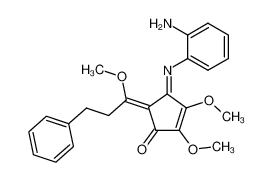 4-[(Z)-2-Amino-phenylimino]-2,3-dimethoxy-5-[1-methoxy-3-phenyl-prop-(Z)-ylidene]-cyclopent-2-enone CAS:97356-58-6 manufacturer & supplier