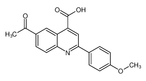 4-Quinolinecarboxylic acid, 6-acetyl-2-(4-methoxyphenyl)- CAS:97366-78-4 manufacturer & supplier