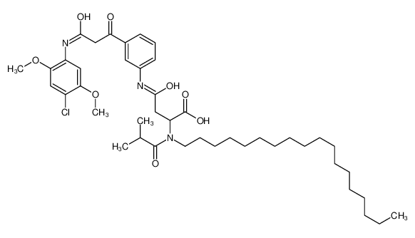 4-[3-[3-(4-chloro-2,5-dimethoxyanilino)-3-oxopropanoyl]anilino]-2-[2-methylpropanoyl(octadecyl)amino]-4-oxobutanoic acid CAS:97372-98-0 manufacturer & supplier