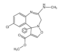 methyl 10-chloro-6-methylamino-11b-phenyl-5,11b-dihydroisoxazolo(2,3-d)(1,4)benzodiazepine-1-carboxylate CAS:97388-86-8 manufacturer & supplier