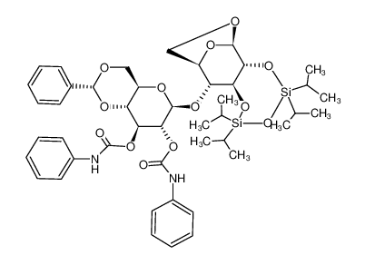 1,6-anhydro-4-O-(4,6-O-benzylidene-2,3-di-O-(N-phenylcarbamoyl)-β-D-glucopyranosyl)-2,3-O-(tetraisopropyldisiloxane-1,3-diyl)-β-glucopyranose CAS:97390-20-0 manufacturer & supplier