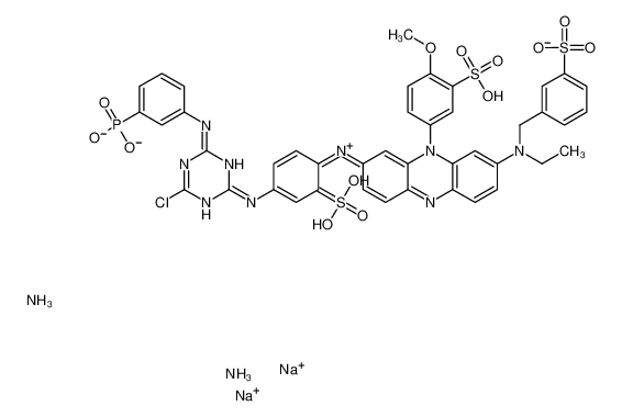 diazanium,disodium,5-[[4-chloro-6-(3-phosphonatoanilino)-1,3,5-triazin-2-yl]amino]-2-[[8-[ethyl-[(3-sulfonatophenyl)methyl]amino]-10-(4-methoxy-3-sulfonatophenyl)phenazin-10-ium-2-yl]amino]benzenesulfonate CAS:97403-99-1 manufacturer & suppl