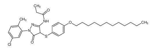 N-(1-(5-chloro-2-methylphenyl)-4-((4-(dodecyloxy)phenyl)thio)-5-oxo-4,5-dihydro-1H-pyrazol-3-yl)propionamide CAS:97412-79-8 manufacturer & supplier