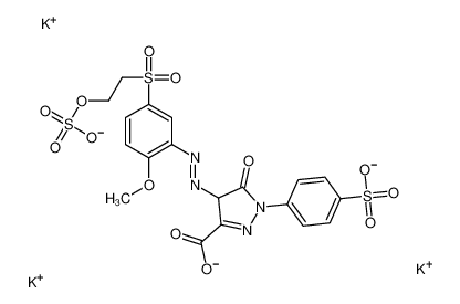 tripotassium,4-[[2-methoxy-5-(2-sulfonatooxyethylsulfonyl)phenyl]diazenyl]-5-oxo-1-(4-sulfonatophenyl)-4H-pyrazole-3-carboxylate CAS:97416-97-2 manufacturer & supplier