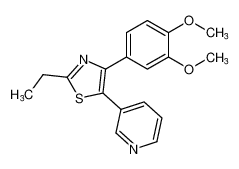 Pyridine, 3-[4-(3,4-dimethoxyphenyl)-2-ethyl-5-thiazolyl]- CAS:97422-78-1 manufacturer & supplier