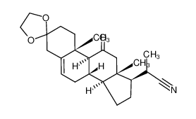 (S)-2-((8S,9S,10R,13S,14S,17R)-10,13-dimethyl-11-oxo-1,2,4,7,8,9,10,11,12,13,14,15,16,17-tetradecahydrospiro[cyclopenta[a]phenanthrene-3,2'-[1,3]dioxolan]-17-yl)propanenitrile CAS:97453-05-9 manufacturer & supplier