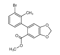 6-(3-Bromo-2-methyl-phenyl)-benzo[1,3]dioxole-5-carboxylic acid methyl ester CAS:97456-39-8 manufacturer & supplier