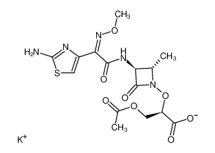 potassium 2(R)-((4(S)-methyl-3(S)-(2-(2-amino-4-thiazolyl)-2(Z)-(methoxyimino)acetamido)-2-oxo-1-azetidinyl)oxy)-3-acetoxypropionate CAS:97486-41-4 manufacturer & supplier