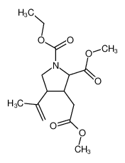 4-Isopropenyl-3-methoxycarbonylmethyl-pyrrolidine-1,2-dicarboxylic acid 1-ethyl ester 2-methyl ester CAS:97497-60-4 manufacturer & supplier