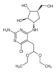 (+/-)-(1α,2β,3β,5β)-3-((2-amino-4-chloro-5-(2,2-diethoxyethyl)pyrimidin-6-yl)amino)-5-(hydroxymethyl)-1,2-cyclopentanediol CAS:97570-33-7 manufacturer & supplier