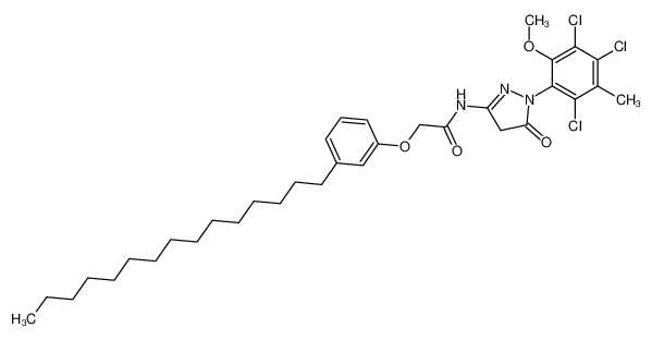 2-(3-pentadecyl-phenoxy)-N-[1-(2,4,5-trichloro-6-methoxy-3-methyl-phenyl)-5-oxo-2,5-dihydro-1H-pyrazol-3-yl]-acetamide CAS:97573-39-2 manufacturer & supplier