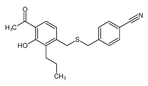 4-((((4-acetyl-3-hydroxy-2-propylphenyl)methyl)thio)methyl)benzeneacetonitrile CAS:97581-62-9 manufacturer & supplier