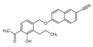 6-((4-acetyl-3-hydroxy-2-propylbenzyl)oxy)-2-naphthonitrile CAS:97581-64-1 manufacturer & supplier