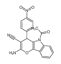 2-amino-4-p-nitrophenyl-5-acetyl-3-cyano-4H-pyrano(3,2-b)indole CAS:97583-91-0 manufacturer & supplier